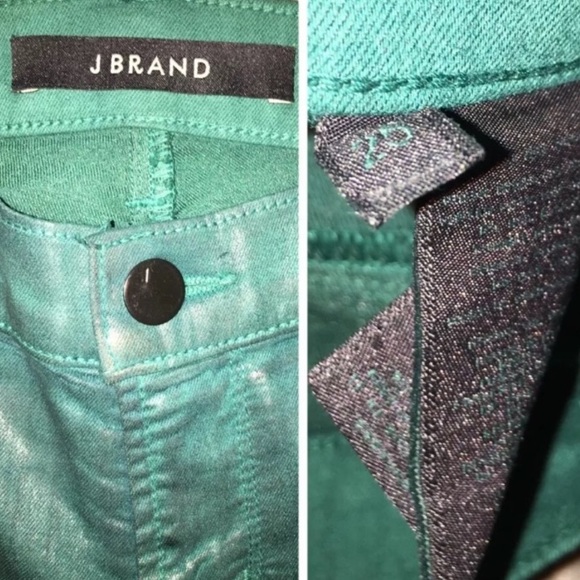 $268 J Brand Green Coated Jeans sz 25 - Picture 7 of 7
